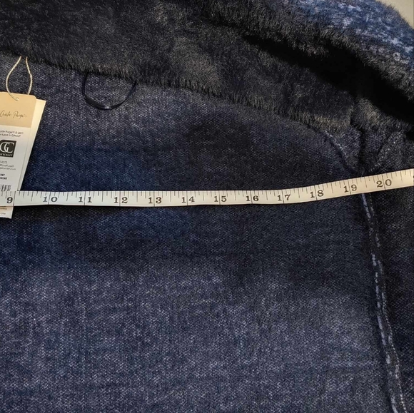 Charlie Paige Navy Blue Open Sweater, Very Soft & Heavy, Size Medium - Picture 13 of 15